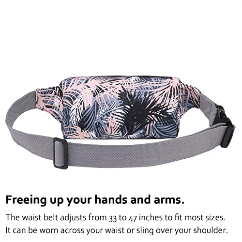 Image of 521s Small Fanny Pack Fashion Waist Bag Cute for Women, Tropical, Grey
