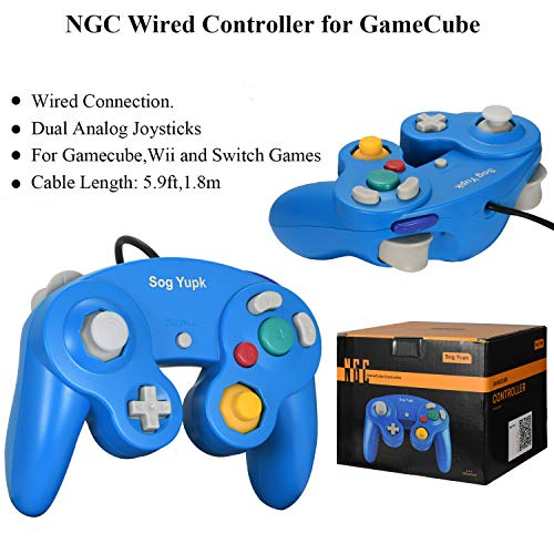 Amazon Com Gamecube Controller Sogyupk Wired Controllers Classic Gamepad 2 Pack Joystick For Nintendo And Wii Console Game Remote 電動遊戲