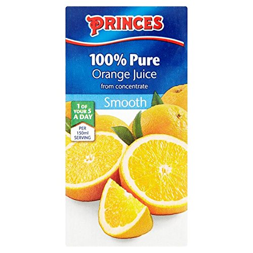 Confezione da 27 Princes 100% puro succo d'arancia concentrato liscio 200ml