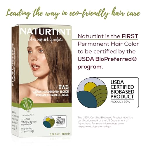 Image of Naturtint 6WG Radiant Golden Dark Blonde Permanent Hair Color (Pack of 1), Ammonia Free, Vegan, Cruelty Free, up to 100% Gray Coverage, Long Lasting Results (Packaging may vary)