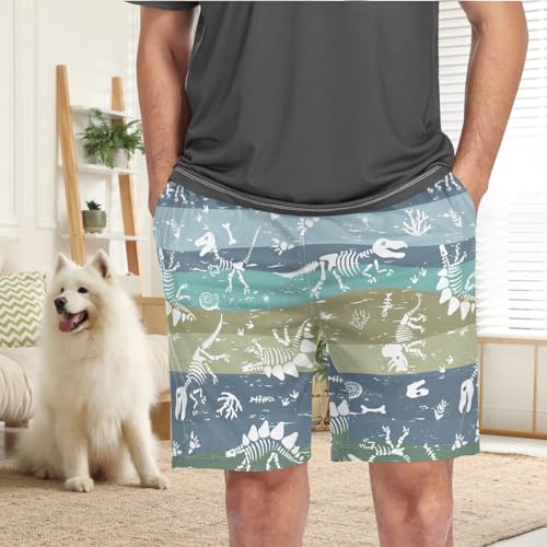 visesunny Men's Pajama Shorts Soft Lightweight Lounge Pant with Pockets Soft Sleep Pj Shorts for Men2
