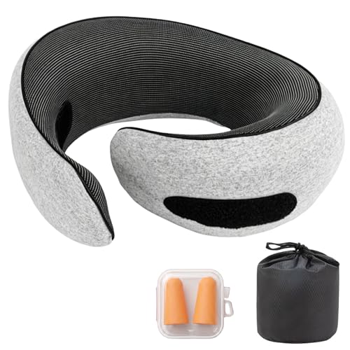Neck Pillow for Sleeping, Travel Pillows for Airplanes 100% Memory Foam