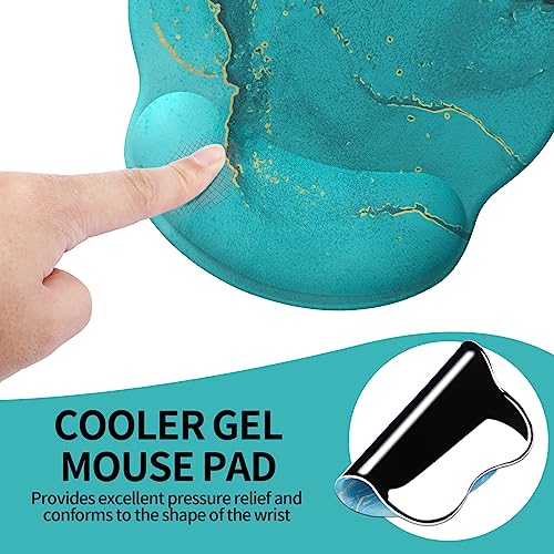 Image of eulps Mouse Pad with Wrist Rest, Comfortable Computer Mousepad with Gel Wrist Support Smooth Surface and Non-Slip PU Base for Pain Relief, Laptop, Office & Home (Calm Lake)