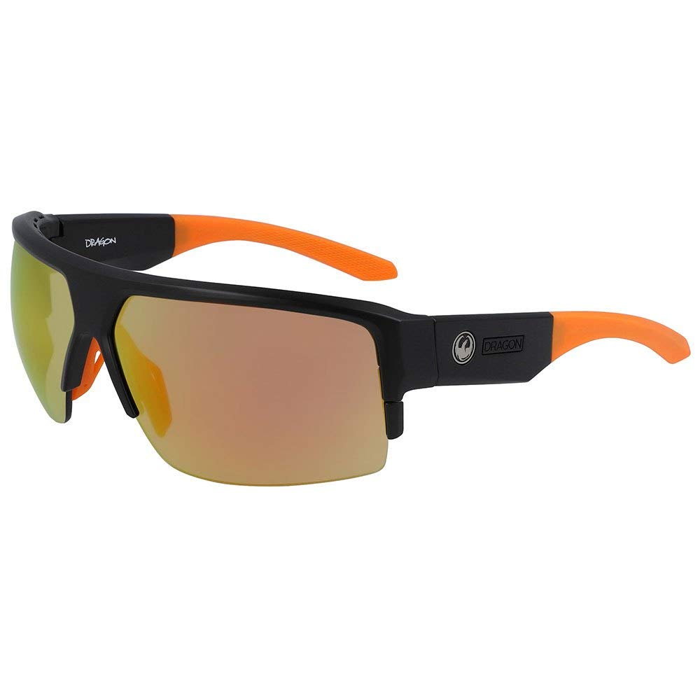 Dragon Alliance Black Frame Sunglasses with Amber Tinted Lenses Amazon.com: Dragon Ridge X Matte Black with Lumalens Orange  main image 3