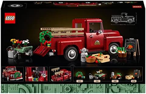LEGO Pickup Truck 10290 Building Kit; Enjoy a Rewarding Project Building an Authentic Collectible Model Version of a Vintage 1950s Pickup Truck; Makes a Great Gift for Truck Fans (1,677 Pieces)