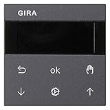 Mit Abdeckung=ja Gira Bedienaufsatz Anth 536628 Jalousie+Schaltuhr System 55 Bedienelement intelligent 4010337027478
