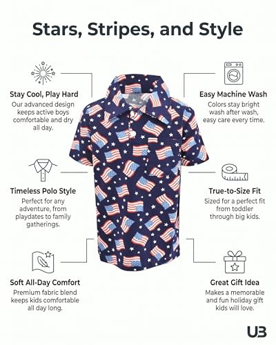 Image of Unique Baby Moisture Wicking Kids Polo Shirts for Toddler Boys Polo Shirt