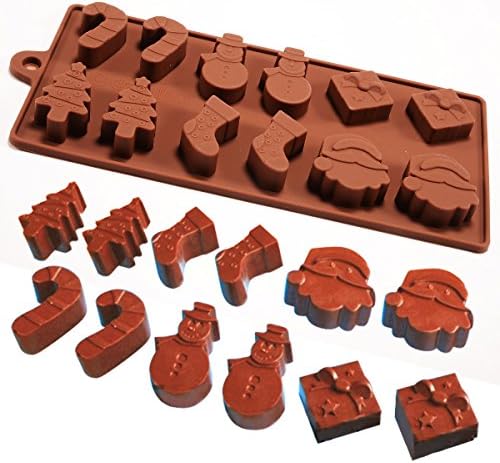6 Shapes Christmas Chocolate Cake Jelly Ice Silicone Fondant Mold Mould Baking