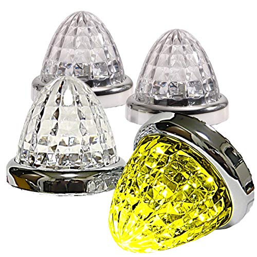 24V LED マーカーランプ サイドマーカー メッキリング トラック用品 4個セット