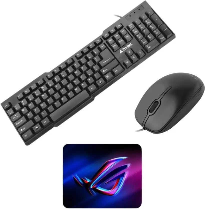 Image of Desktop Computer with Core i5 6th Gen Processor (Black) | 8GB RAM | 500GB HDD + 256GB SSD | 19-Inch LED Monitor | Keyboard, Mouse, Mouse Pad & Cleaning Kit | Ideal for Home & Office Use