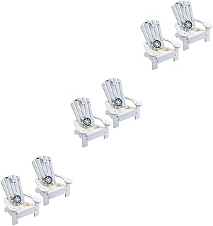 Totority 6 Peças Mini Cadeira De Praia Móveis Em Miniatura Miniture Decoração Cadeiras Infantis Para Mesa Enfeites De Praia Náuticos Em Miniatura Mini Cadeira De Madeira Mini Cadeira De