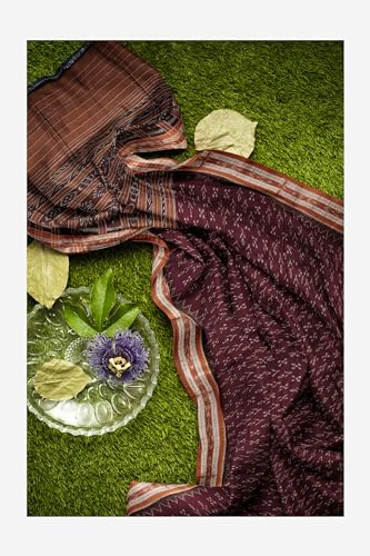 ODISHAHANDLOOM brown sambalpuri silk saree – image 6