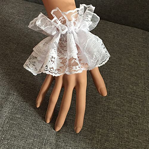 VALICLUD 2 Pares Das Mulheres Sheer Lace Floral Do Vintage Luvas De Pulso Luvas Lolita Lolita Wrist