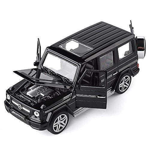 Image of Alloy Car Model Diecasts Metal Toy with Sound /Light /Pull-Back Off-Road Vehicles Car Model Collection Kids Toys Gift Multicolor Pack of 1 (1:32 AMG G65 Black)