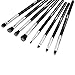 Matto Professional Makeup Eye Brush Set Eyeshadow Brushes 8-Piece(Black)