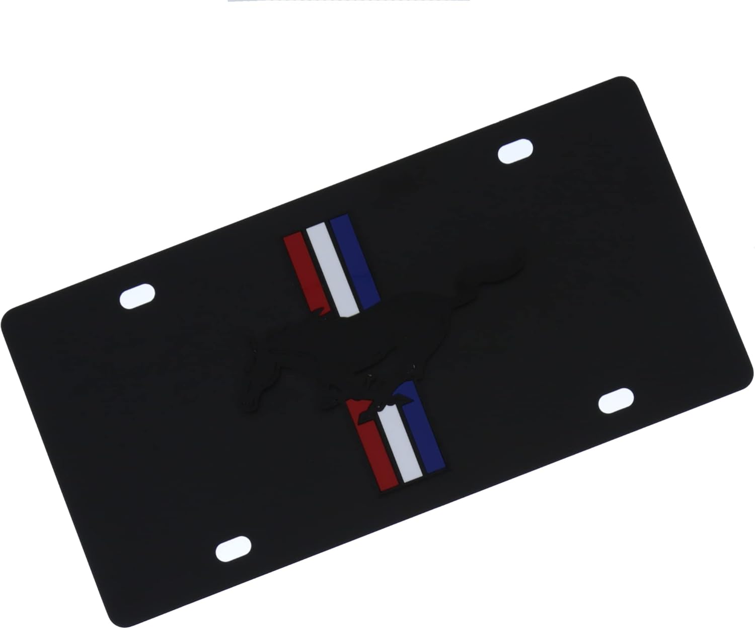 Logo License Plate Compatible for Ford Mustang (Carbon Black)
