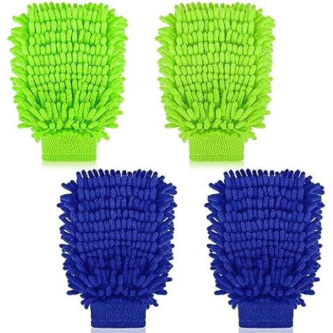 RosewineC Double Sided Microfiber Car Wash Mitts Cover