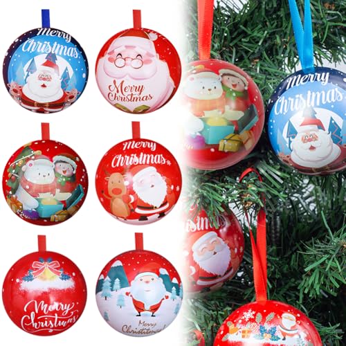 Befüllbare Weihnachtskugeln 28 Weihnachtskugeln zum Befüllen Weihnachtsbaum Kugeln - 6 Stück...