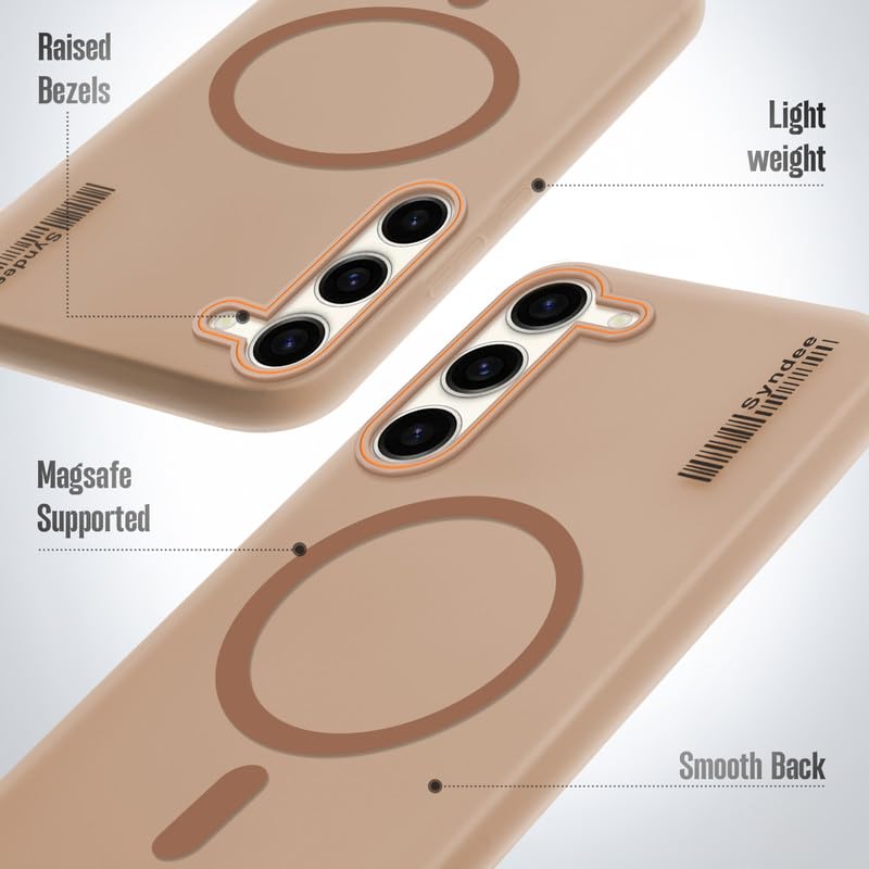 Image of Mr. Case Back Cover for Samsung S23 5G Sleek Frosted Translucent Back with Wireless Charging Support | Anti-Scratch Shockproof Phone Case - Brown