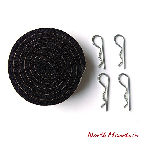 North Mountain 1pc 6' Black Vinyl Clamp On Soft TriFold Top Mount