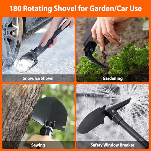 Car Emergency Kit with Folding Shovel