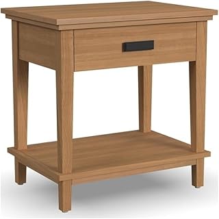 Pemberly Row 1-Drawer Traditional Wood Nightstand in Brown Finish