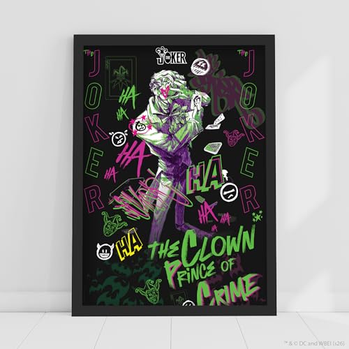 Image of Themed The Joker Print - Prince Of Crime Poster Wall Art (21cm x 29.7cm - A4)