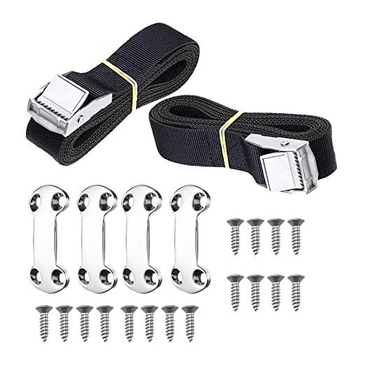 22 Pieces Cooler Tie-Down Strap Kit Buckle Lashing Straps for RTIC YETI Coolers Prevent from Slipping in Ship Deck Truck Chassis Trailers