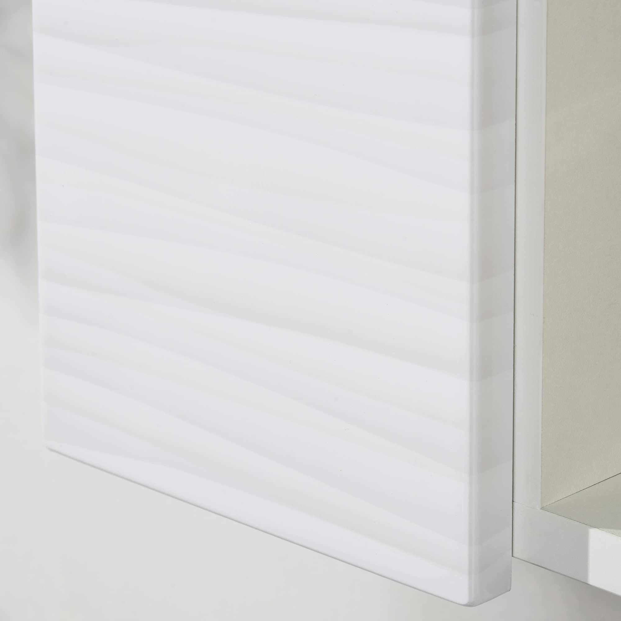kleankin Mobile Bagno con Specchio, 2 Ante e Ripiani Regolabili, Specchio Bagno Contenitore in Truciolato e Vetro, Design a Parete, 48x15x45 cm, Bianco