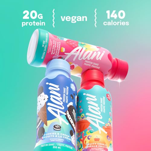 Alani Nu Protein Shake, Ready to Drink, Naturally Flavored, Gluten Free, Only 140 Calories with 20g Protein per 355mL bottle (Munchies, 12 Pack) - image 3