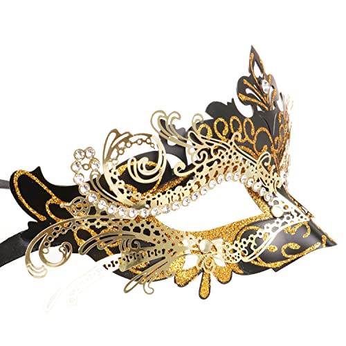 Image of Coddsmz Couples Venetian Masquerade Mask Set Luxury Style Princess Party Mask for Couples Women and Men Mardi Gras Masks