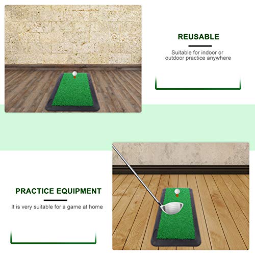 CLISPEED Tapete de Golfe Portátil de Treinamento de Prática de Golfe Realista Tapete de Lançamento d