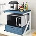 Kitchen shelf Wielofunkcyjny niebieski kuchenka mikrofalowa piekarnik stojak podłoga wielofunkcyjny dom jadalnia boczna szafka do przechowywania mikrofalówka piekarnik półka piekarnik LINGZHIGAN