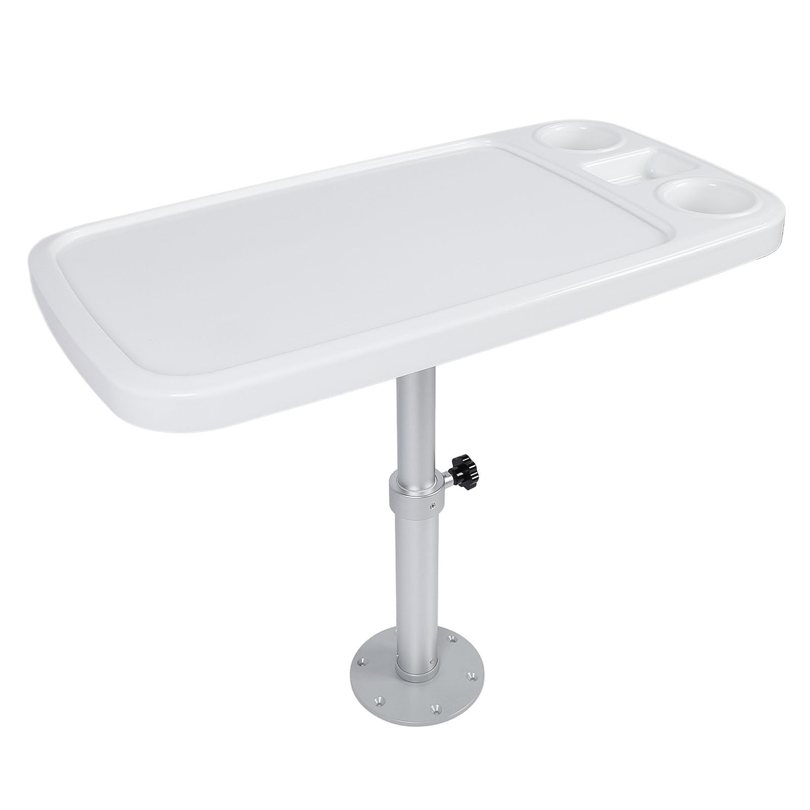 Tavolo per Camper 460-700 Mm Tavolo per Barca Rimovibile in Altezza Regolabile e Set di Base con 2 Portabicchieri Set Tavolo per Barca Rimovibile per Ponte di Pontone per Yacht