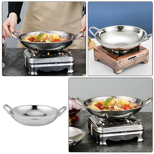 Wok de Acero Inoxidable con Doble Asa y Fondo Redondo miniatura 7