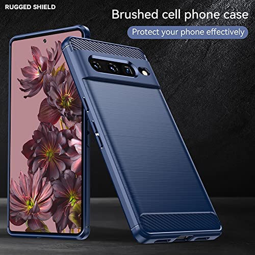 Image of Hybrid Carbon Fiber Back Case for Google Pixel 7 Pro (Blue)