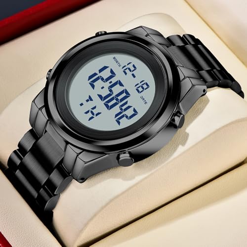 Image of Black Waterproof Digital Wrist Watches for Men Sports Mens Watch