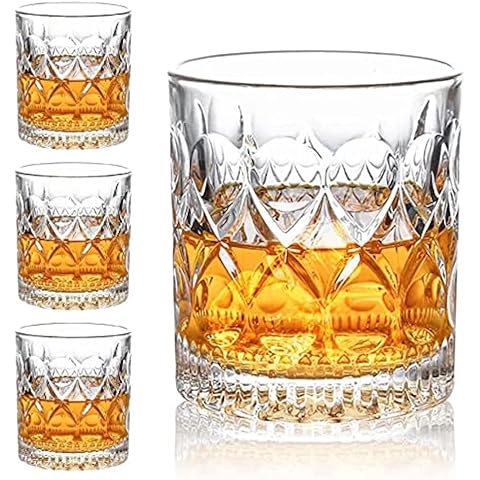 Whiskey Gläser 4er Set, Aoeoe 11oz Old Fashioned Gläser, Bourbon Gläser, Premium Scotch Gläser, Rocks Gläser, Cocktail Gläser, Clear Rum Gläser, Bar Gläser, Whiskey Gläser für Männer Cover