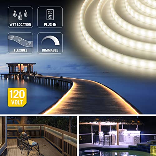 Armacost Lighting RibbonFlex Pro Outdoor 16.4 ft LED Blanco 4000K miniatura 4