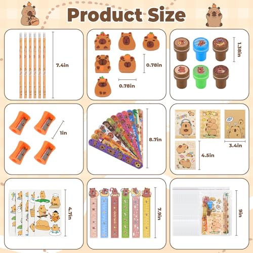 Set de papelería con lápices y accesorios Ulema 216 piezas miniatura 2