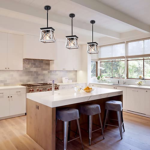 XIPUDA Kitchen Island Light Fixture Farmhouse Pendant Lights, Rustic Chandeliers Light Pendant Industrial Island Lighting - Image 8
