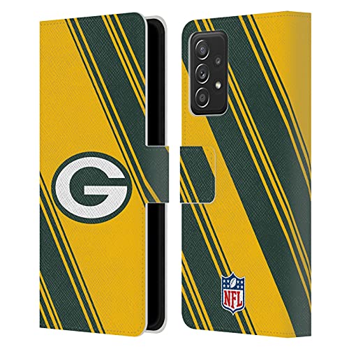 Étui cuir Galaxy A52 antichoc avec fentes cartes motif NFL Packers