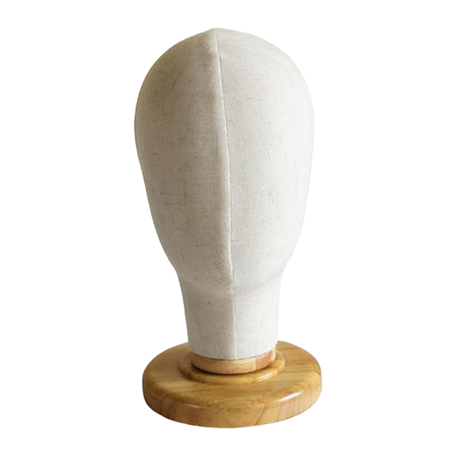 Mannequin Head Wig Dokonywanie głowy Korka Płótna Szkoła Peruka Kapelusz Okulary Wyświetlacz z górą otwór z stojakiem, 21.26 cal(02)