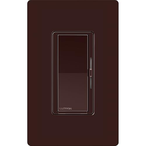 Vista 50 de Lutron - Interruptor inteligente Diva con regulador de intensidad con placa de pared para iluminación inteligente Caséta, no requiere cable neutro