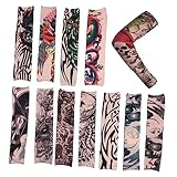 DOITOOL 12 Piezas manga del del brazo de la flor accesorios fiesta complementos fiesta gala manga del brazo de los niños cubre brazos para hombres manga de los hombres poliéster