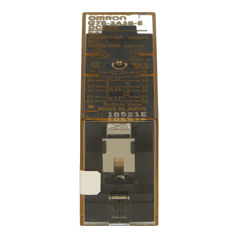 G7S-3A3BE 24VDC | 5995452-5 | OMRON SAFETY RELAY, 24VDC, 10A, PLUG-IN, 3PST-NO, 3PST-NC, FORCIBLY-GUIDED CONTACTS