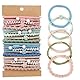 Haargummi, 20 Stück Boho Haargummis Damen, Geflochtener Zopfgummi mit Perlen, Niedliche Pferdeschwanz Inhaber für Damen Mädchen Dickes Dünnes Haar Boho Haargummi Armbänder (Perlen)