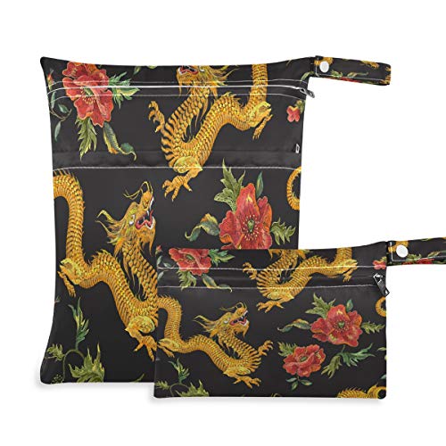 2 bolsas secas y húmedas, para viajes, natación, playa, cochecito, ropa sucia, gimnasio, cochecito, 2 unidades