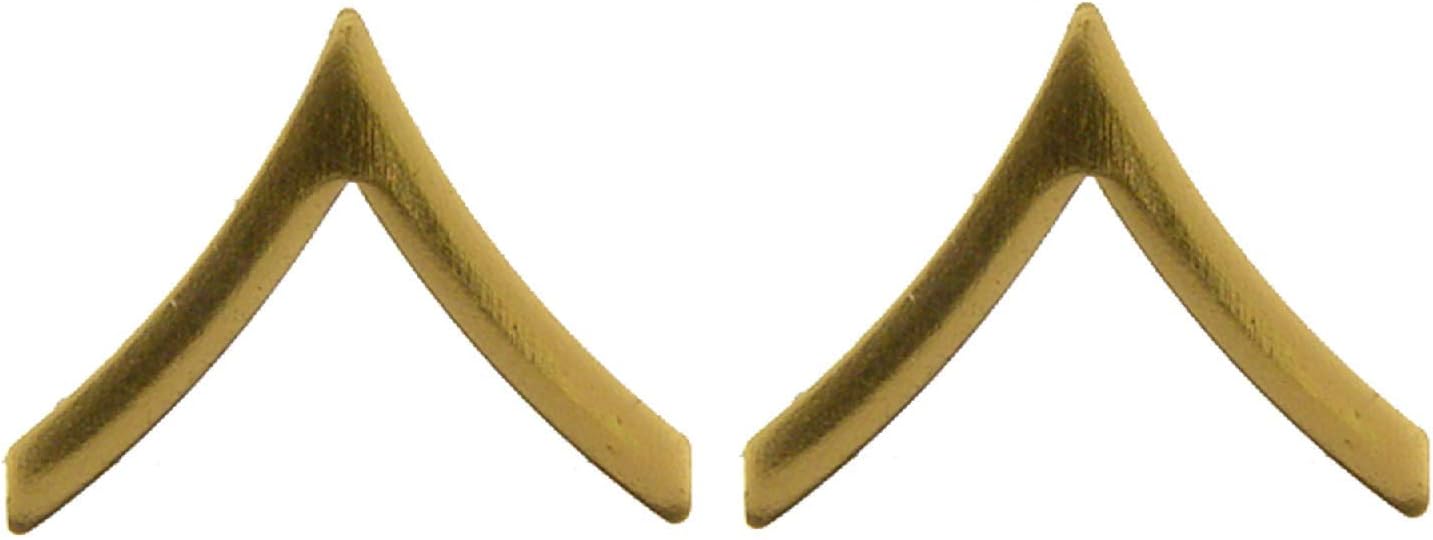 Artisan OwlUnited States Army PV2 E2 Insignia of Rank 7/8" Gold Tone Lapel Pins (Set of Two)