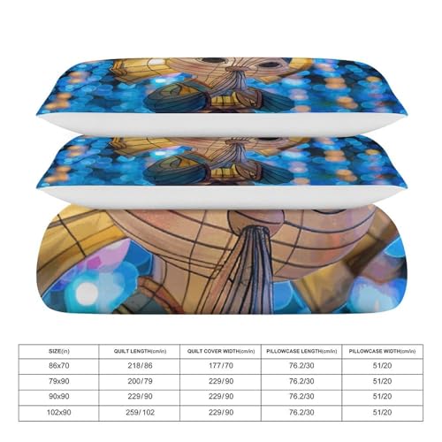 Parure de lit de qualité supérieure en microfibre douce motif lanterne - 3